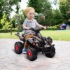 AIYAPLAY 6V Electric Quad Bike for Kids, Kids Electric Car Ride on ATV with Music, Forward Function, for Ages 2-6 Years, Black