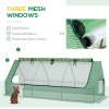 Outsunny 240x90x90cm Small Greenhouse, House-Shaped Portable Grow Tunnel Mini Greenhouse with Mesh Windows for Indoor and Outdoor, Green