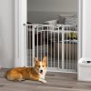 PawHut Dog Stair Gate, Pressure Fit Dog Safety Gate with Automatic Closing System, Double Locking, for Stairs, Doors, Hallways, House, 74-100cm Width, White