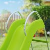 AIYAPLAY Wavy Slide for Kids, Freestanding Garden Slide with Climbing Ladder, Non-skid Steps, Outdoor Playground Equipment for Ages 3-8 Years, Green