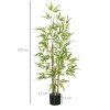 HOMCOM Decorative Artificial Plants Bamboo in Pot Fake Plants for Home Indoor Decor,120 cm