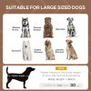 PawHut Raised Dog Bed Waterproof Elevated Pet Cot with Breathable Mesh UV Protection Canopy Brown, for Large Dogs, 92 x 76 x 90cm