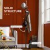 HOMCOM Coat Rack, Freestanding Coat Stand with 6 Hooks and Bamboo Frame for Entryway, Hallway, Bedroom, Living Room, Walnut