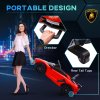 HOMCOM Lamborghini Aventador Licensed Kids' Electric Ride-on with Remote Control, 12V Powered Electric Car for Kids with Butterfly Doors, Auxiliary wheels, Music, Horn, Suspension - Red