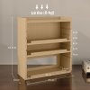 HOMCOM 4-Tier Desk Organiser, Multifunctional Assembled Desktop Organiser with Adjustable Shelves and Cable Management for Stationery, Office Supplies, Paper, Oak Tone