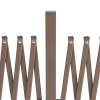 Outsunny Expanding Fence Panel, Freestanding Aluminium Alloy Trellis Fence with Movable Scissor Grid and Wheel, 52-405cm Foldable Decorative Garden Fence for Patio Pet Safety, Dark Brown