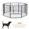 PawHut Dog Pen 8 Panels Puppy Pen Heavy Duty Pet Playpen for Indoor Outdoor for Dogs, Rabbits, Ducks 80cm High
