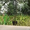Outsunny Decorative Garden Fencing, 43in x 11.4ft Outdoor Picket Fence Panels, 4PCs Rustproof Steel Wire Landscape Flower Bed Border Edging Animal Barrier, Black