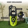 DURHAND 1800W High Pressure Washer, 150 Bar Pressure, 510 L/h Flow, High-Performance Portable Power Washer Jet Wash Cleaner with 6M Hose, Snow Foam Bottle for Garden, Car, Furniture, Green