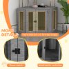 PawHut Dog Crate Furniture, Side Table Dog Kennel with Cushion, Large Door, for Medium Dogs - Grey