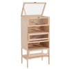 PawHut Wooden Large Hamster Cage, Gerbil Cage 4 Layers with Tall Bottom & Storage Shelf
