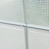 Outsunny 4.5 x 2 x 2 m Polytunnel Greenhouse, Walk-in Green House for Garden with Mesh Windows, Galvanised Steel Frame, White