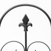 Outsunny Decorative Garden Fencing, 83cm (H) x 3m (L) 5PCs Outdoor Picket Fence Panels, Rustproof Metal Wire Landscape Flower Bed Border Edging Animal Barrier, Black