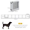 PawHut Freestanding Pet Gate, 8 Panels Dog Playpen, Foldable Dog Barrier with 2 Pcs Support Feet, for House, Doorway, Stairs, Small and Medium Dogs - White