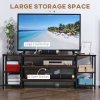 HOMCOM TV Unit Cabinet for TVs up to 60 Inches, Industrial TV Stand with Storage Shelves for Living Room