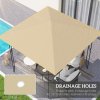 Outsunny 3 x 3(m) Gazebo Canopy Replacement Cover, Garden Gazebo Roof Replacement with Drain Holes, Water Resistant PVC Coating, 370g, UPF30+, TOP COVER ONLY