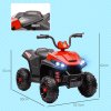 AIYAPLAY Kids Quadbike, 12V Electric Ride on ATV with 4 Wheels Spring Suspension, LED Light, Music, MP3, 5KM/H Battery Powered, for Ages 3-5 Years, White