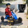 AIYAPLAY Pedal Go Kart for Kids, Children Ride-On Race Car with Silent EVA Tyres, for 2-5 Years, Blue