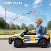 AIYAPLAY Kids Electric Ride on Police Car, 12V Battery Powered Cop Car with Remote Control, Music, Horn, Siren, Flashing Lights, Children Electric Vehicle for 3-5 Years, Multicoloured