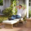 Outsunny Outdoor PE Rattan Recliner Chair with Cushion, Foldable Design Garden Recliner Chair with Retractable Footrest and Adjustable Back with 80 degree Recline, Beige