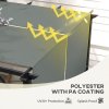 Outsunny 2 PCS Pergola Canopy Replacement, 4.9 x 1.2m UV Protection Pergola Cover, Easy to Install, for 3 x 3(m) Pergola, Dark Grey