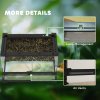 PawHut Reptile Glass Terrarium, Reptile Vivarium with Stone Background, Front Ventilation, Escape-Proof Knob Lock, Glass Enclosure for Lizards, Horned Frogs, Snakes, 30 x 20 x 20 cm, Black
