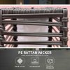 Outsunny Rattan Solar Floor Lamp, 68cm Tall Outdoor Garden Lantern Pathway Light & Decorative Lighting with Auto On/Off LED Lights, IP44, for Porch, Yard, Courtyard, Deck, Grey