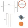 PawHut Dog Agility Equipment Set Pet Run Jump Obedience Training Set for Outdoor with Disc, Whistle, Weaves Poles, Adjustable Jumping Poles, Carry Bag