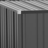 Outsunny 5ft x 3ft Lean to Garden Shed, Metal Outdoor Storage Shed with Single Lockable Door, Tool Storage Shed for Garden, Patio, Black