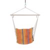 Outsunny Outdoor Hanging Rope Chair with Soft Padded Seat & Backrest, Garden Hammock Chair with Wooden Support Bar Cotton Cloth, Portable Garden Chair for Patio & Tree, Orange