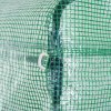 Outsunny 6 x 3 x 2 m Polytunnel Greenhouse with Roll-up Side Walls, Walk-in Grow House Tent with Steel Frame, Reinforced Cover, Zipped Door and 12 Mesh Windows for Garden, Green