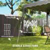 Outsunny 3 M x 3 M Base/ 2.5 M x 2.5 M Top Pop Up Gazebo, 2 Person Setup Instant with Carry Bag, Height Adjustable Slant Leg Party Tent Instant Event Shelter for Garden, Patio, Grey