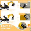 HOMCOM Kids Pedal Go Kart Children Ride On Digger Tractor Toy Car Excavator For 3 - 6 Years