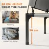 PawHut Elevated Dog Bed with Removable Canopy, Portable Cooling Raised Pet Cot with Breathable Mesh, Storage Bag, for Indoor Outdoor Use, for Large Dogs, 106 x 76 x 94 cm, Light Grey
