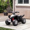 AIYAPLAY Honda Licensed Kids Electric Quad Bike, 6V Ride On Car ATV Toy, with LED Light, Horn, for 1.5-3 Years, Black