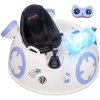 AIYAPLAY Hello Kitty Licensed Kids Bumper Car with Remote Control, 360° Rotation Spin Electric Ride On Waltzer Car with Dual Joysticks, Music, Lights, Safety Belt, for 1.5-5 Years Old, White