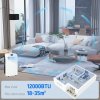 HOMCOM 12000 BTU Portable Air Conditioner, 3-in-1 Air Conditioning Unit, Dehumidifier, Cooling Fan with Remote Control, Digital Display, 3 Speeds, 24H Timer On/Off, Window Venting Kit, 35m²