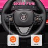 AIYAPLAY Kids Ride on Car, 12V Battery Powered Electric Truck with Remote Control, 4 Suspension Wheels, Horn, Lights, Music, USB, for Ages 3-5 Years, Pink
