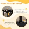 PawHut Dog Gate Stair Gate Pressure Fit Pets Barrier Auto Close for Doorway Hallway, 74-87cm Wide Adjustable, Black