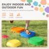 AIYAPLAY 5PCS Balance Stepping Stones, Frog-Shaped Sensory Stepping Stones for Toddlers, Anti-Slip Edging, Stackable Design, Indoor Outdoor Obstacle Course for Kids Ages 2-8, Multicoloured