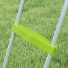 AIYAPLAY Wavy Slide for Kids, Freestanding Garden Slide with Climbing Ladder, Non-skid Steps, Outdoor Playground Equipment for Ages 3-8 Years, Green