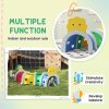 AIYAPLAY Kids Tunnel, Play Tunnel for Kids 3-6 Years, with Lion Design, for Indoor, Outdoor, Multicoloured