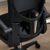 Vinsetto High Back Office Chair, Mesh Computer Desk Chair with Rotatable Headrest, 4D Lumbar Support, Flip-up Arm, Adjustable Height, Black