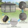 Outsunny 3 x 3(m) Pop Up Gazebo with Sides, 20 Solar-Powered LED Lights, Netting, Roller Bag, 4 Weight Bags, Marquee Party Tent, Height Adjustable Instant Event Shelter, Grey