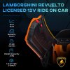 AIYAPLAY Lamborghini Revuelto Licensed Electric Car for Kids with Butterfly Doors, 12V Kids Electric Ride On with Suspension, Remote Control, LED Lights, Horn, USB, MP3 for 3-5 Years, Orange