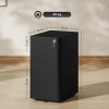 Vinsetto 3-Drawer Mobile Filing Cabinet, Steel Lockable File Cabinet for A4, Legal, Letter, Compact Under Desk Storage Unit with Pre-Assembled Body for Home Office, 30 x 45 x 59cm, Black