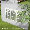 Outsunny Gazebo Side Panels with Window for 3x3(m) or 3x4m Pop Up Gazebo, 2 Pack Sides Replacement, Grey