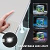 PawHut Fish Tank, 14L Glass Aquarium with Filter System, LED Lights, Water Pump, Betta Fish Tank for Goldfish, Shrimps, White