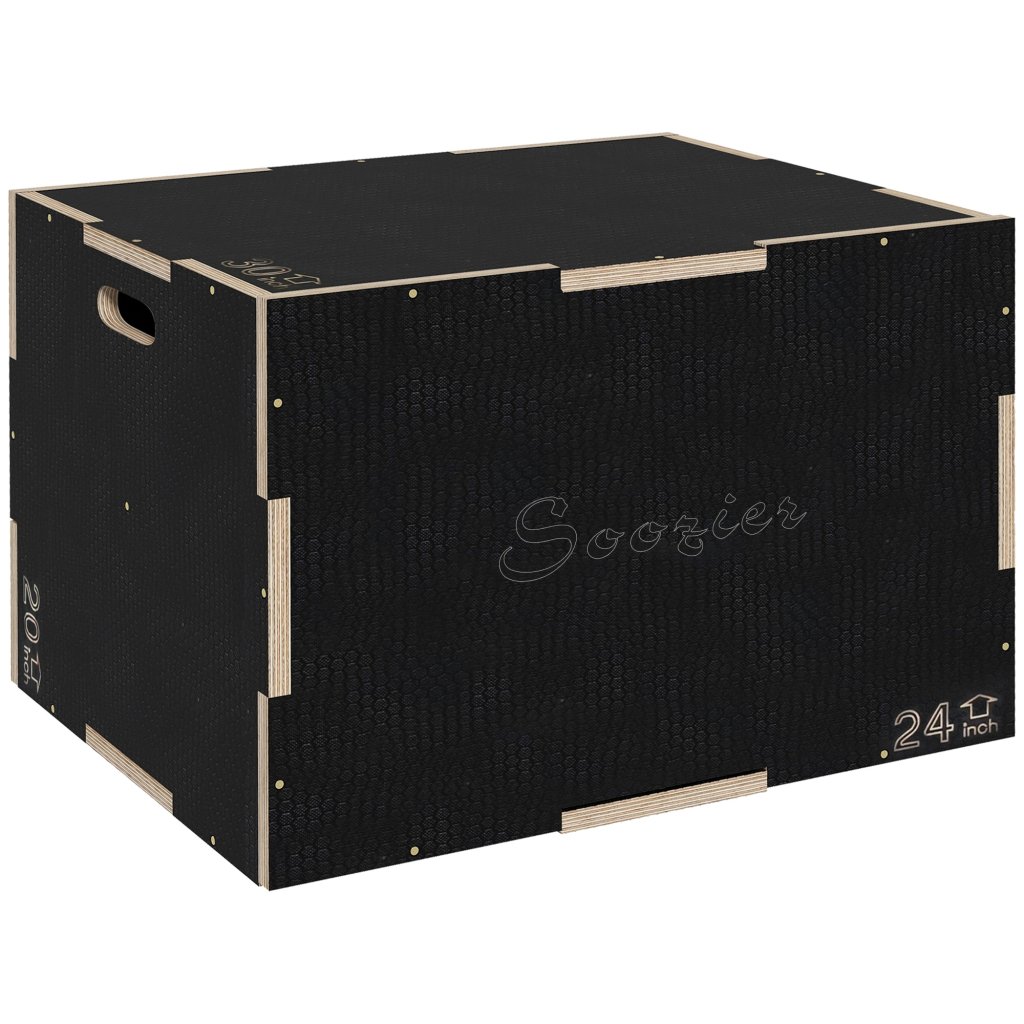SPORTNOW 3-in-1 Wooden Plyometric Box, Adjustable Jump Platform for ...