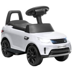 AIYAPLAY Land Rover Licensed 6V Kids Electric Ride On Car, 2-in-1 Sliding Car, Battery Powered Car with Headlights, Music, Horn, for 18-60 Months, White